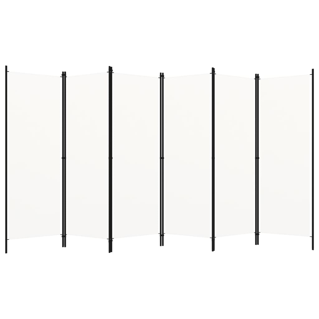 Istabas starpsiena, 6 daļas, balta, 300x180cm