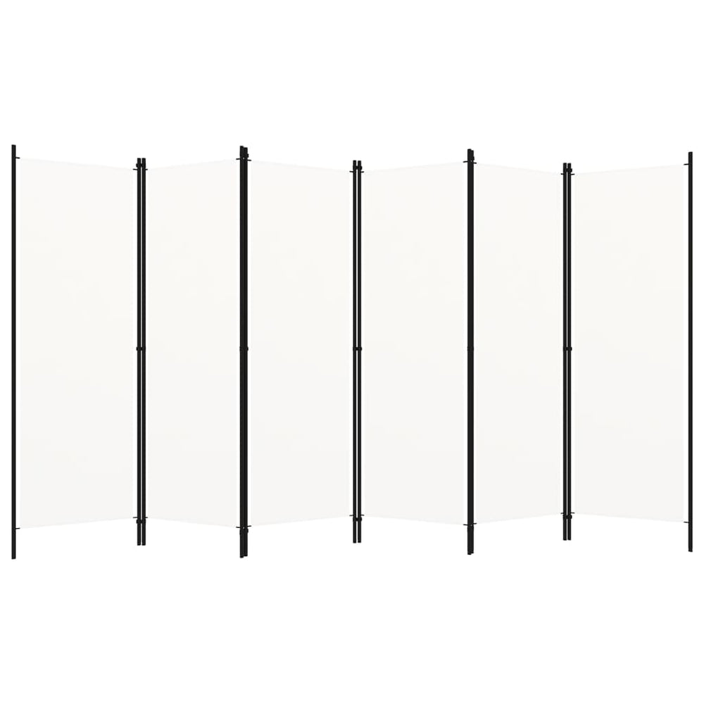 Kambario pertvara, 6 dalių, baltos spalvos, 300x180cm