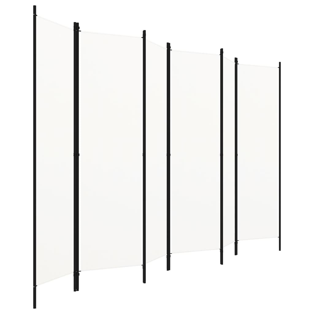 Istabas starpsiena, 6 daļas, balta, 300x180cm