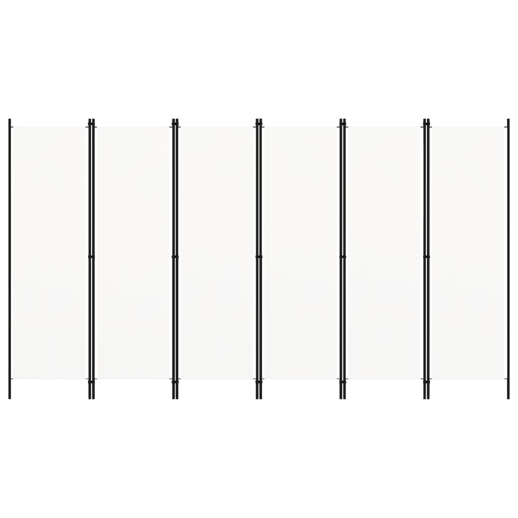 Istabas starpsiena, 6 daļas, balta, 300x180cm