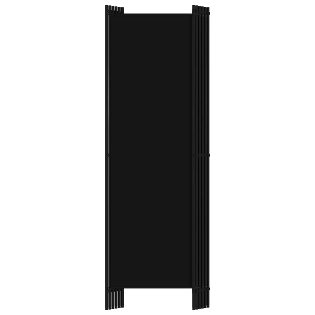 Room Divider, 6-Panel, Black, 300x180cm