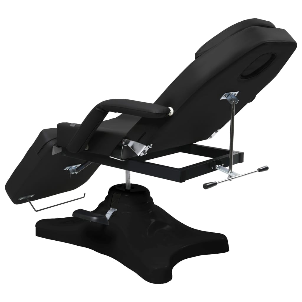 Massage table, black, 180x62x(86.5-118)cm