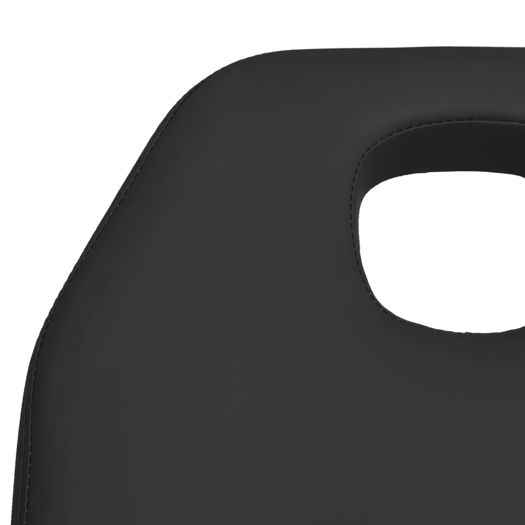 Massage table, black, 180x62x(86.5-118)cm