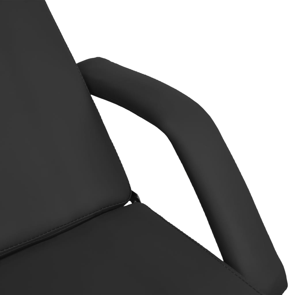 Massage table, black, 180x62x(86.5-118)cm