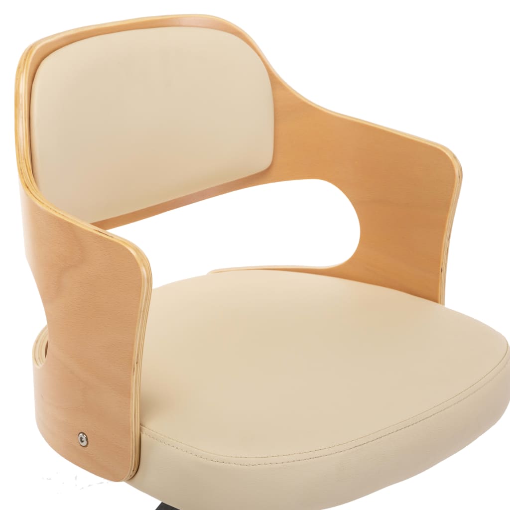 Dining Chairs, 4 pcs, Cream, Bentwood/Faux Leather