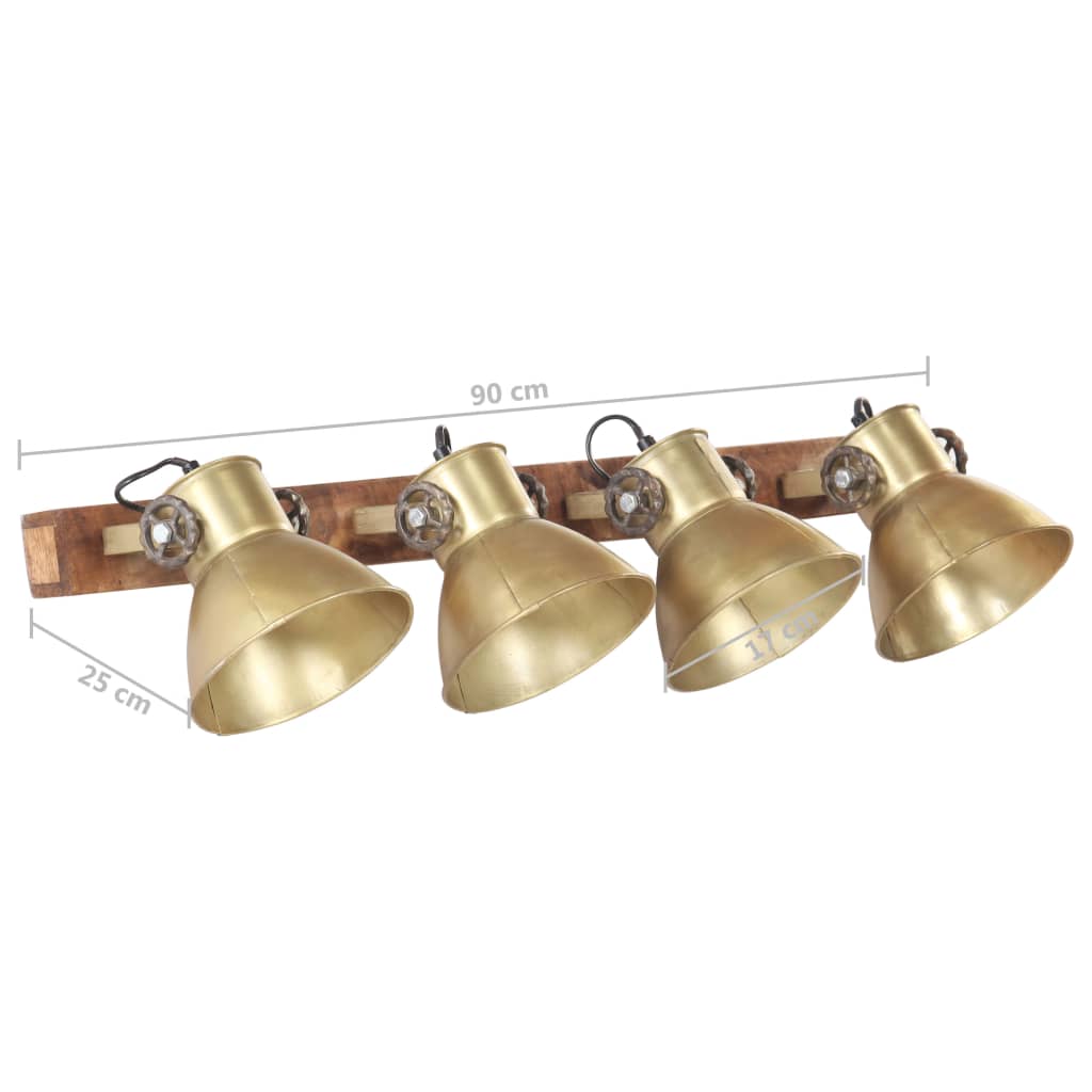 Wall lamp, brass finish, 90x25cm, E27