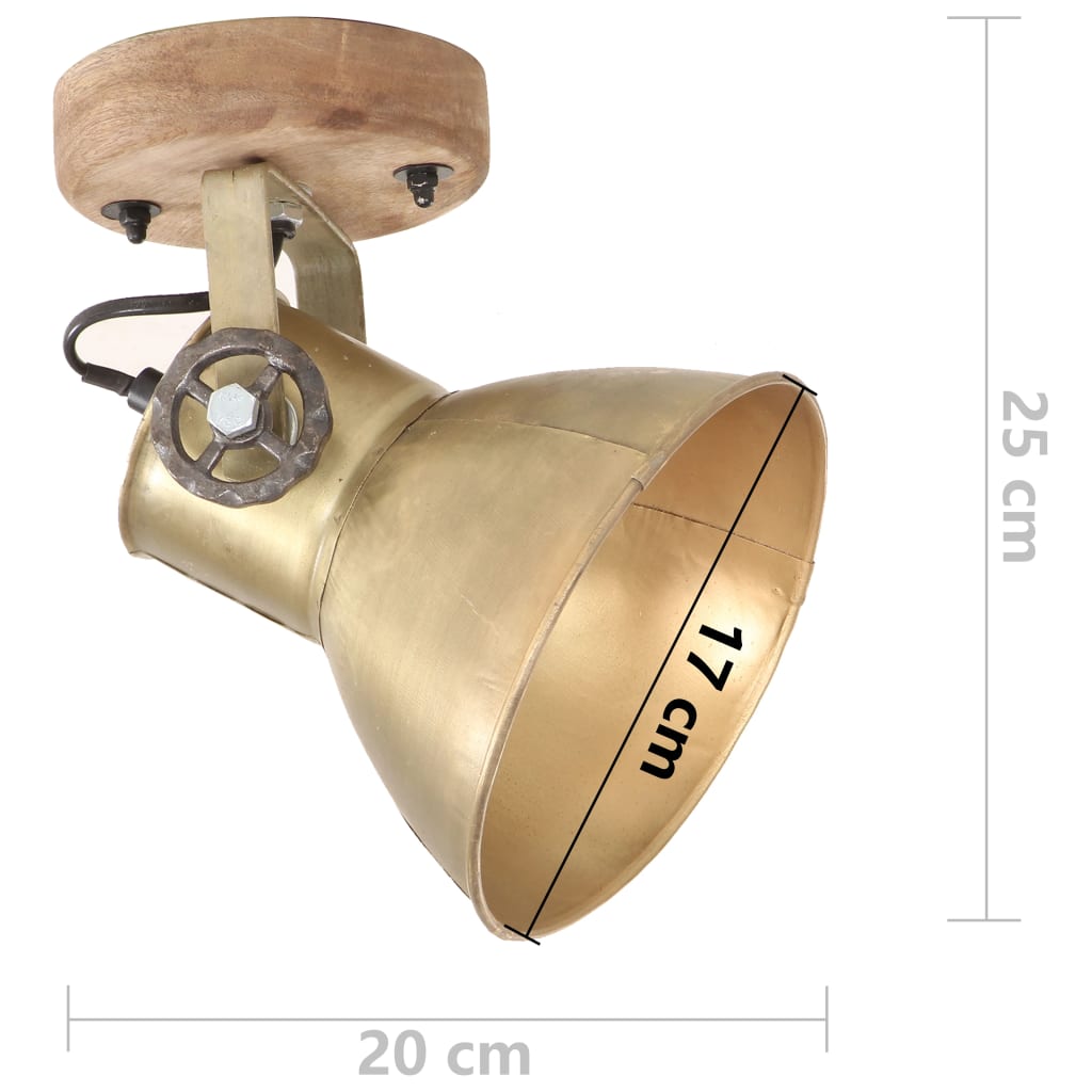 Wall/ceiling lights, 2 pcs, brass, 20x25cm, E27