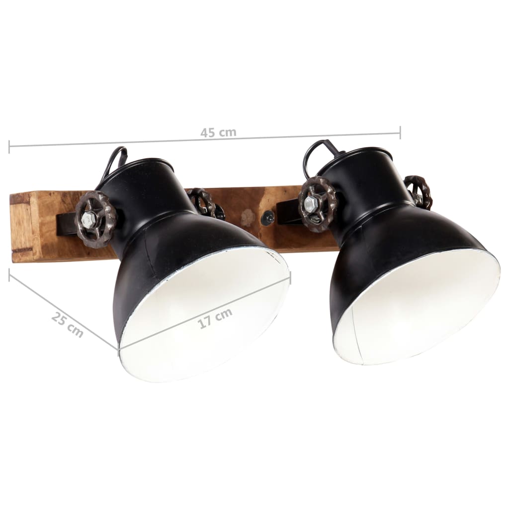 Wall lamp, black, 45x25cm, E27