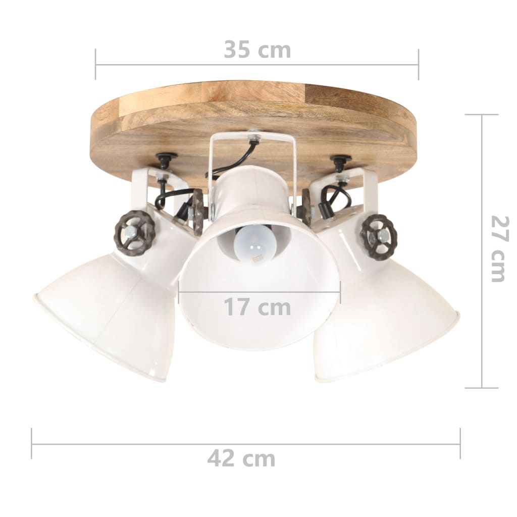 Ceiling light, white, 42x27cm, 25W, E27, industrial