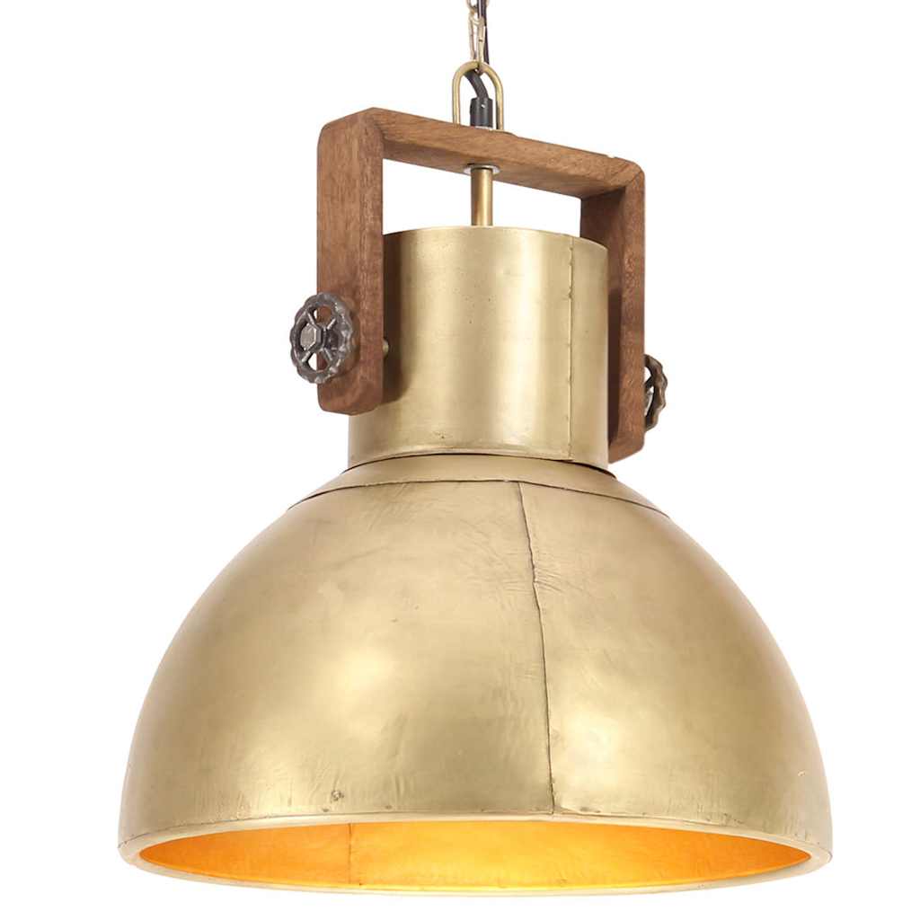 Pendant lamp, brass, 40cm, 25W, round, E27