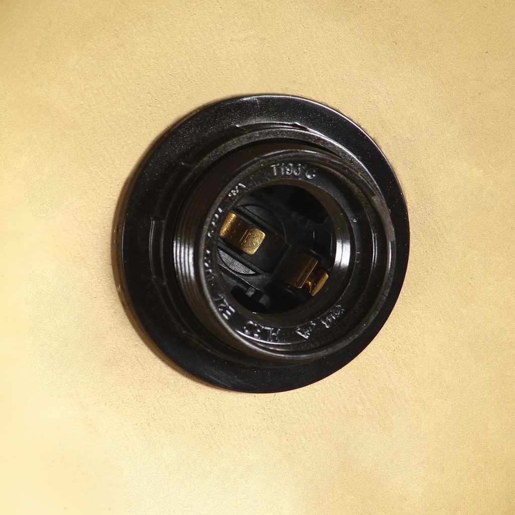 Pendant lamp, brass, 40cm, 25W, round, E27