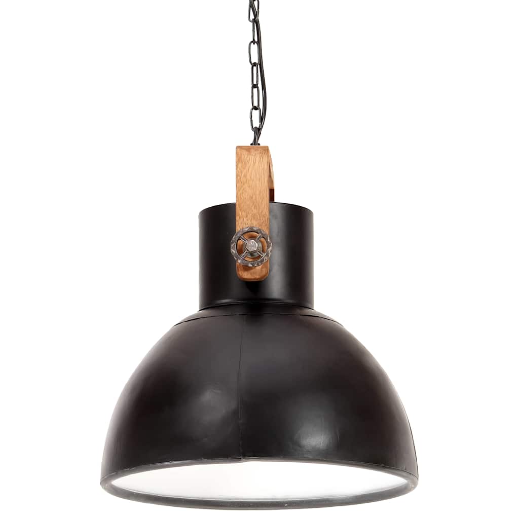 Pakabinamas šviestuvas, juodas, 40cm, 25W, apskritas, E27