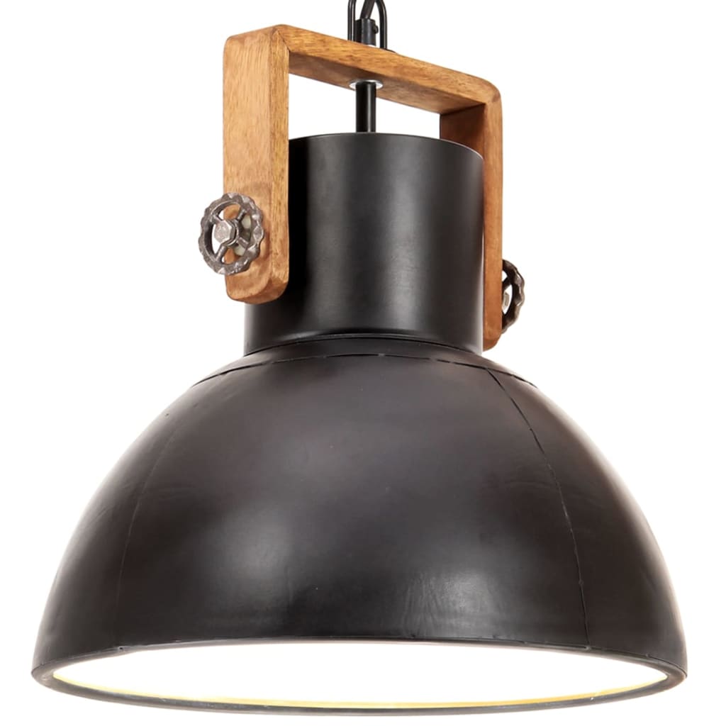 Piekaramais gaismeklis, melns, 30cm, 25W, apaļš, E27