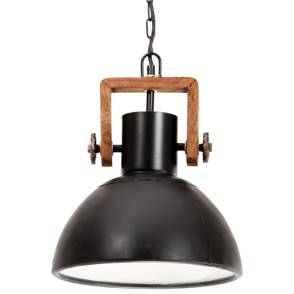 Piekaramais gaismeklis, melns, 30cm, 25W, apaļš, E27