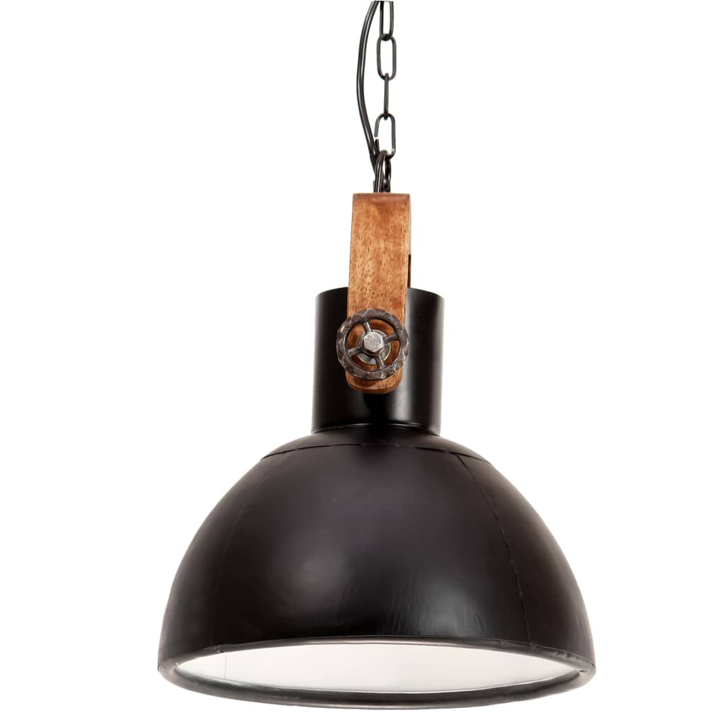 Piekaramais gaismeklis, melns, 30cm, 25W, apaļš, E27