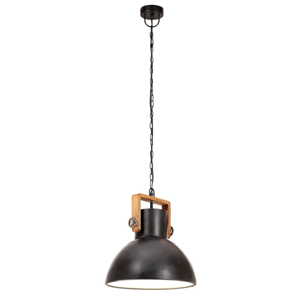Piekaramais gaismeklis, melns, 30cm, 25W, apaļš, E27