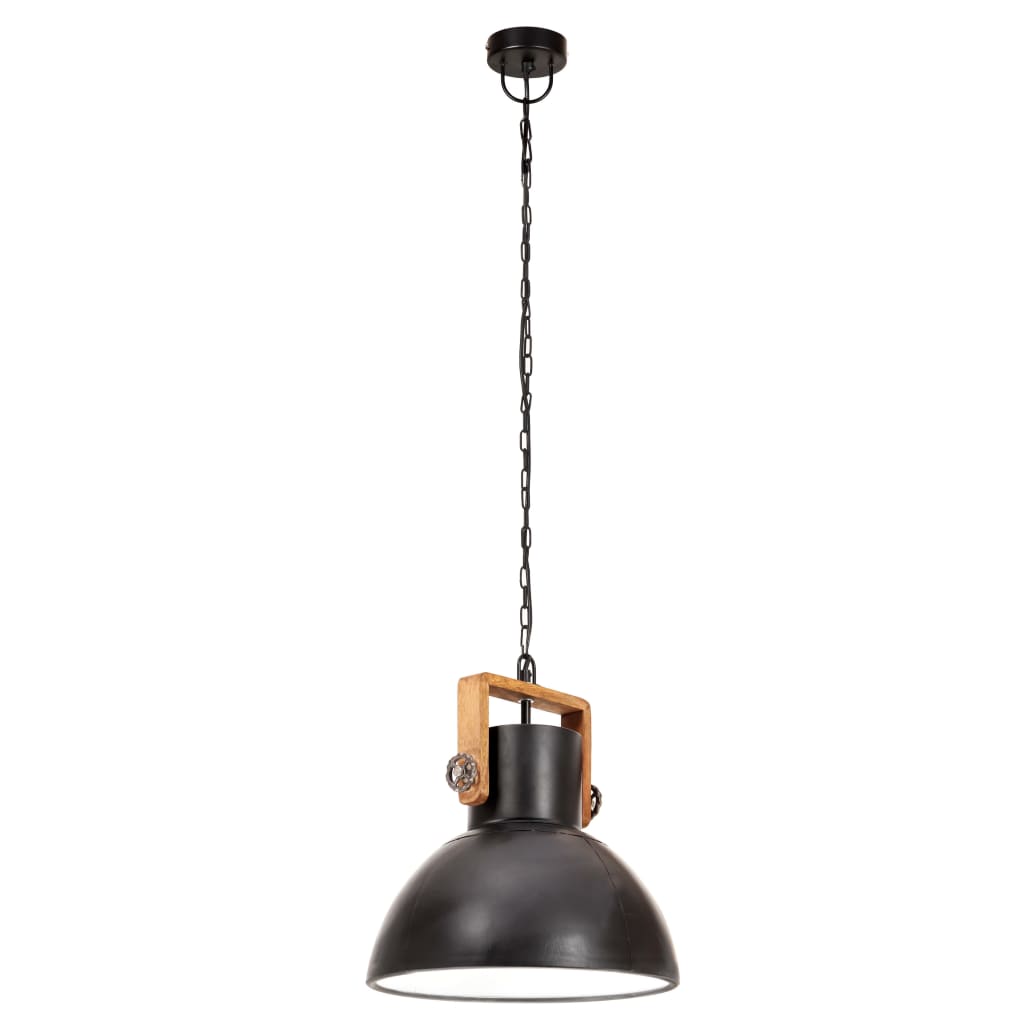 Piekaramais gaismeklis, melns, 30cm, 25W, apaļš, E27