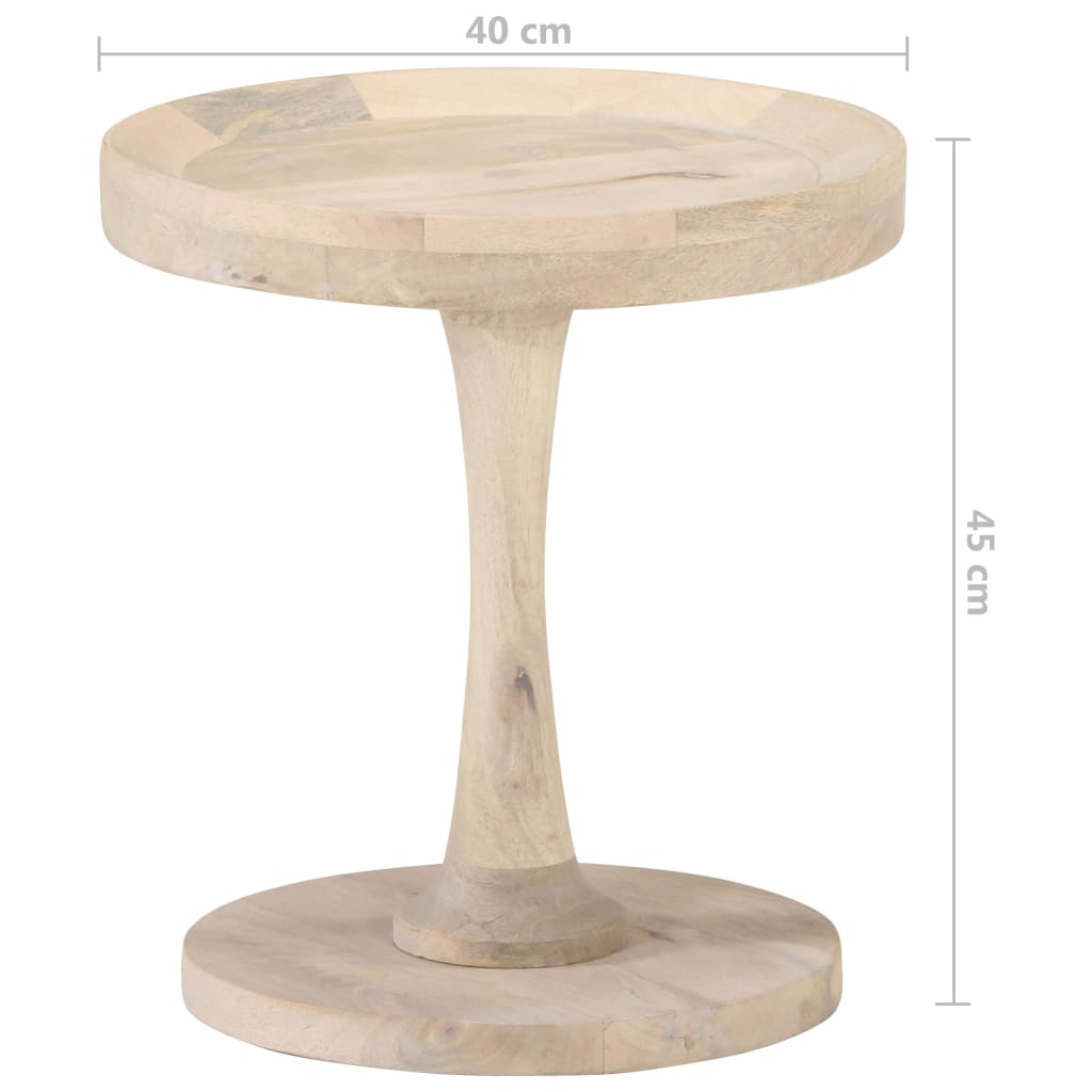Side table, diameter 40x45cm, solid mango wood