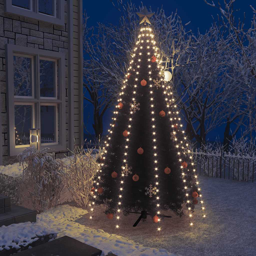 Ziemassvētku virtene eglītei – tīkls ar 300 LED spuldzītēm, 300 cm