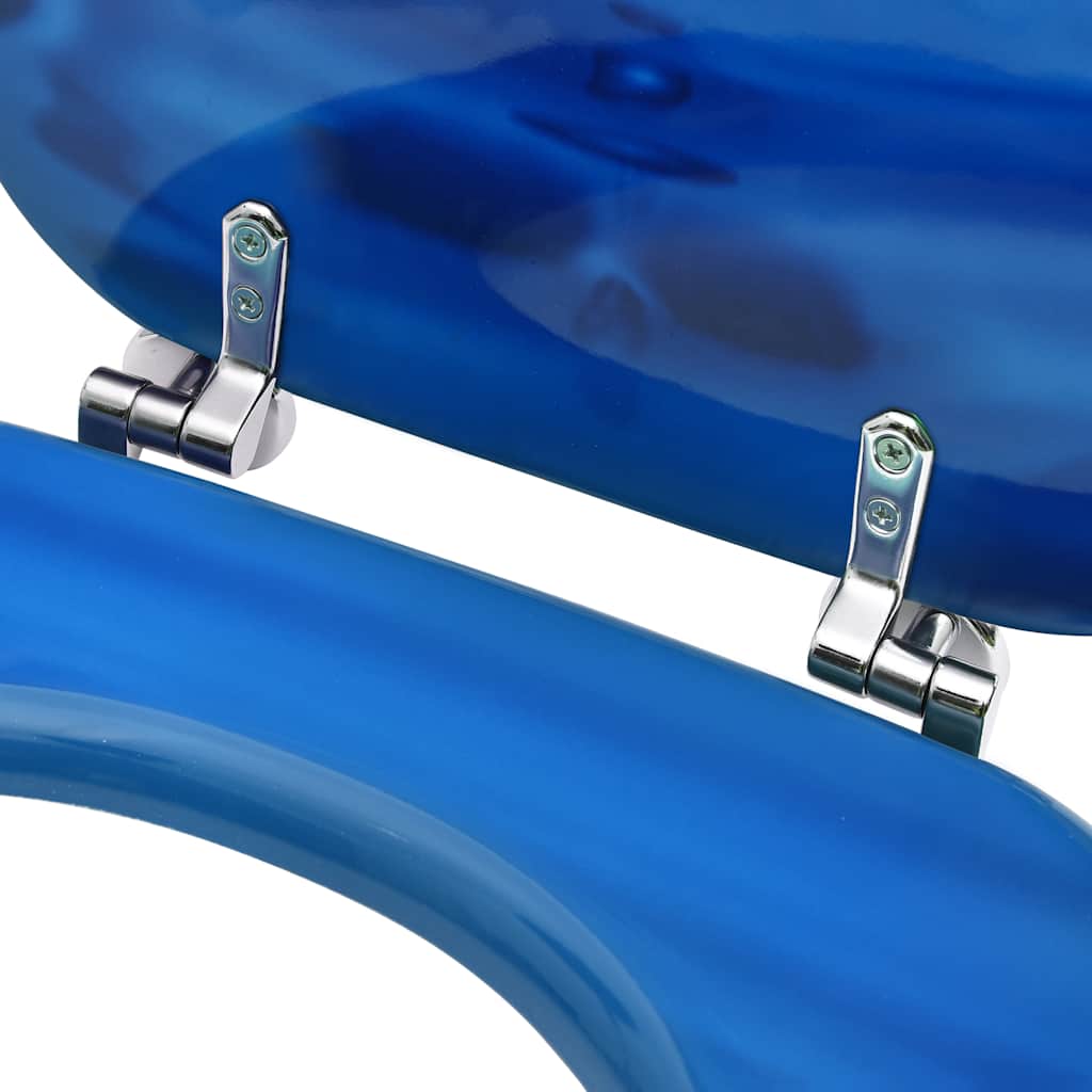 Toilet seat with lid, MDF, with blue drop