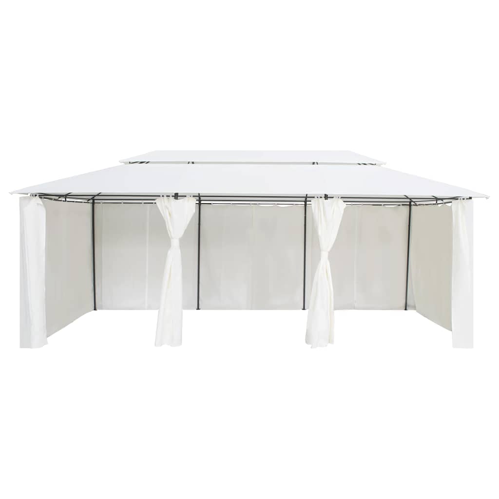 Pavėsinė su užuolaidomis IVORY, balta, 600x298cm