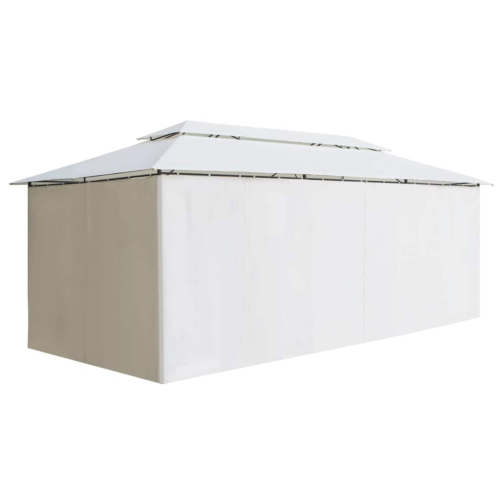 Pavėsinė su užuolaidomis IVORY, balta, 600x298cm