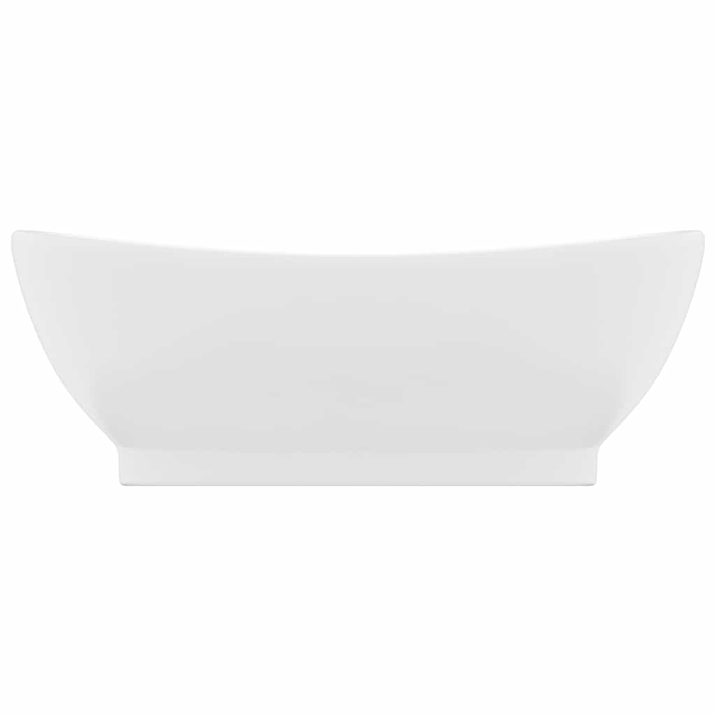 Prabangus praustuvas, matinis baltas, 58,5x39cm, keramika