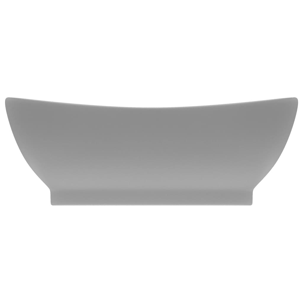 Luxury washbasin, matt grey, 58.5x39cm, ceramic