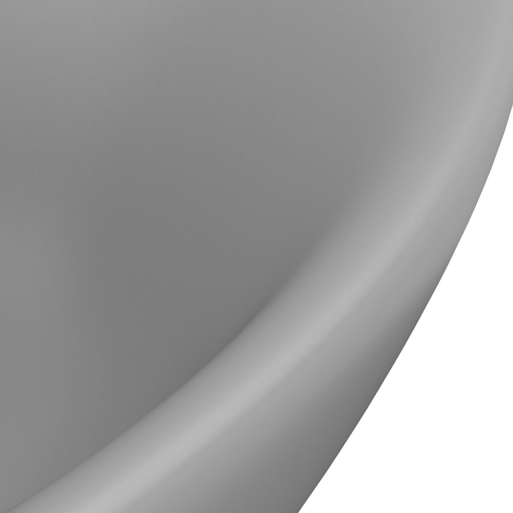 Luxury washbasin, matt grey, 58.5x39cm, ceramic