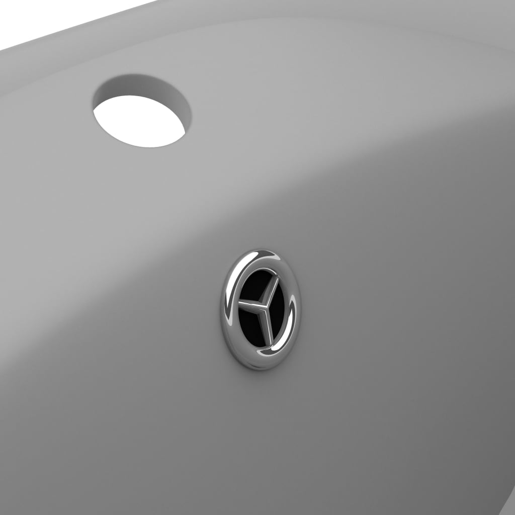 Luxury washbasin, matt grey, 58.5x39cm, ceramic
