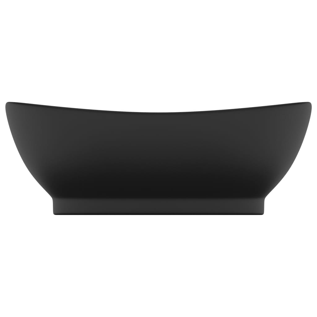 Luxury basin, matt black, 58.5x39cm, ceramic