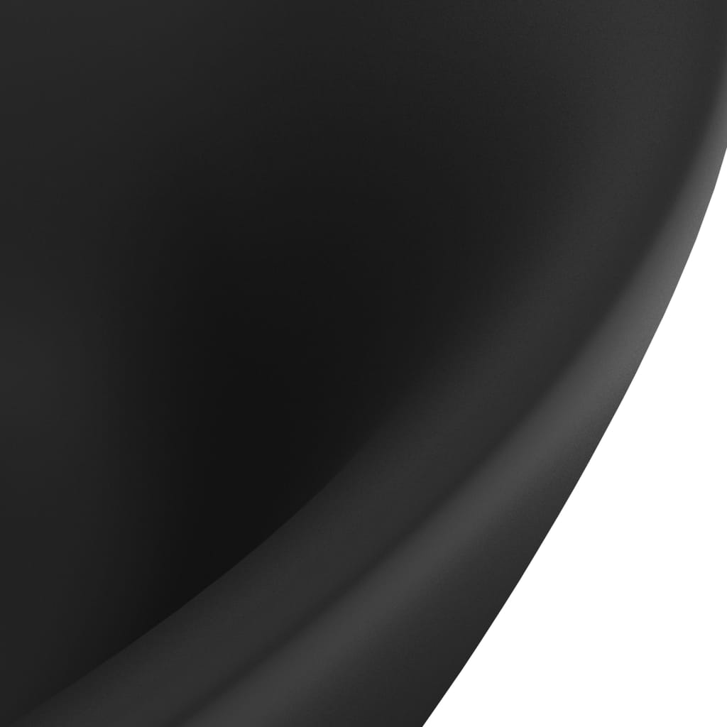 Luxury basin, matt black, 58.5x39cm, ceramic