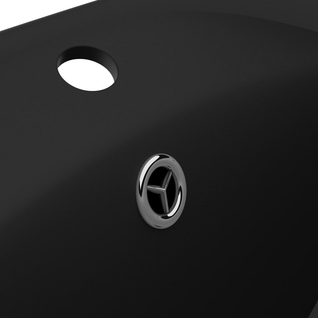 Luxury basin, matt black, 58.5x39cm, ceramic