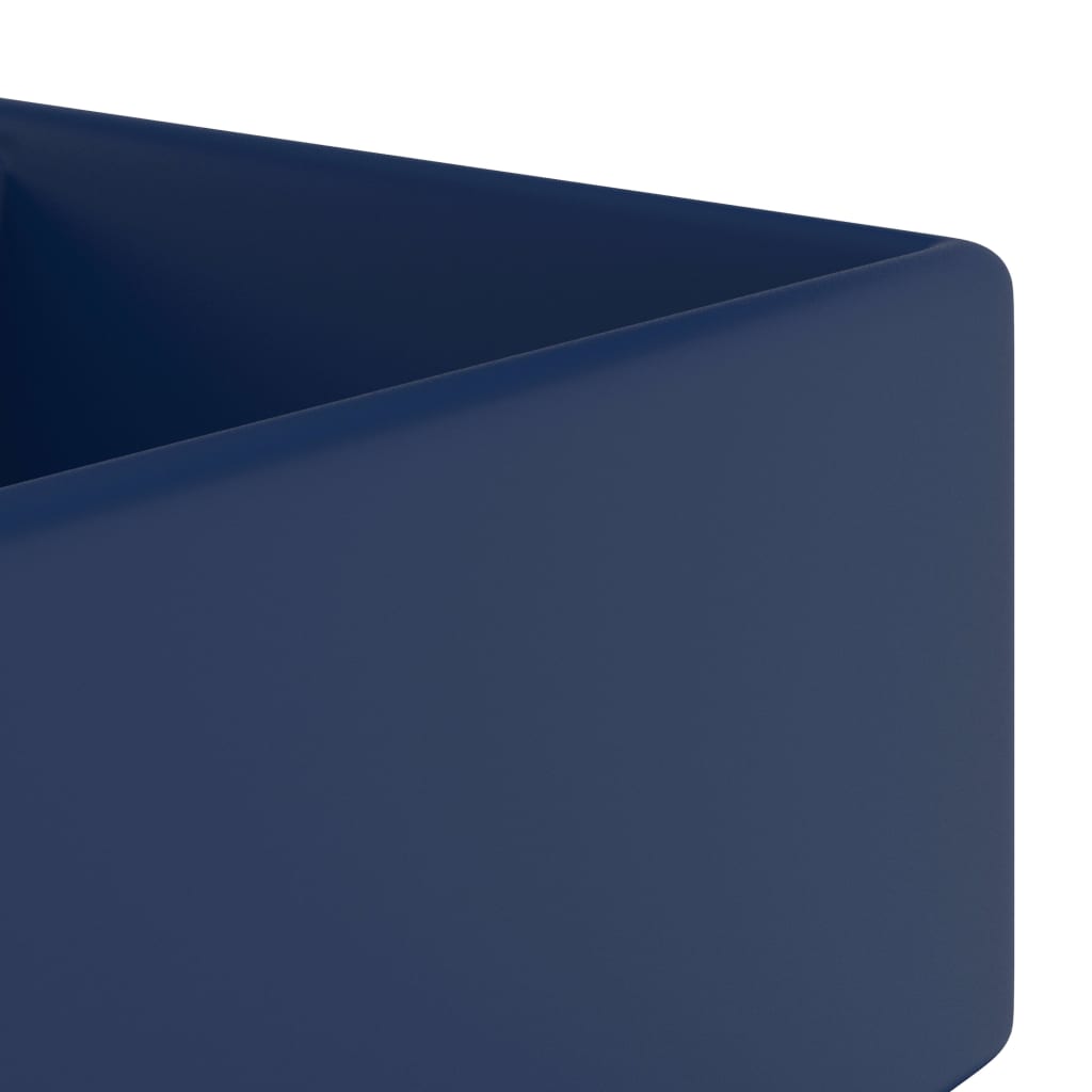 Luxury basin, matt blue, 41x41cm, ceramic