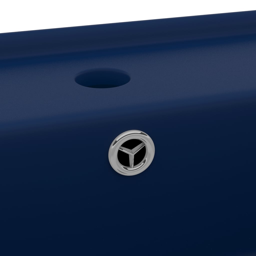 Luxury basin, matt blue, 41x41cm, ceramic
