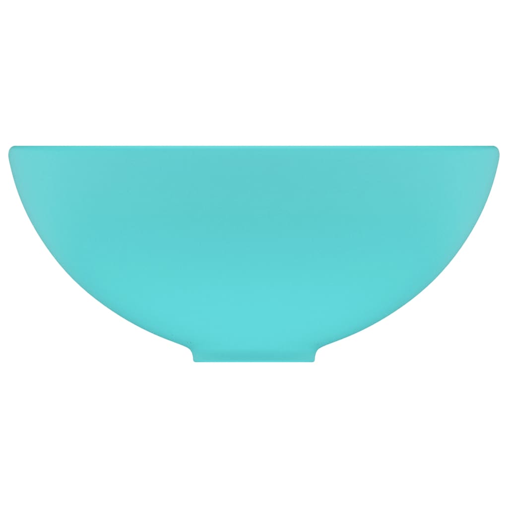 Luxury washbasin, matte green, 32.5x14cm, ceramic