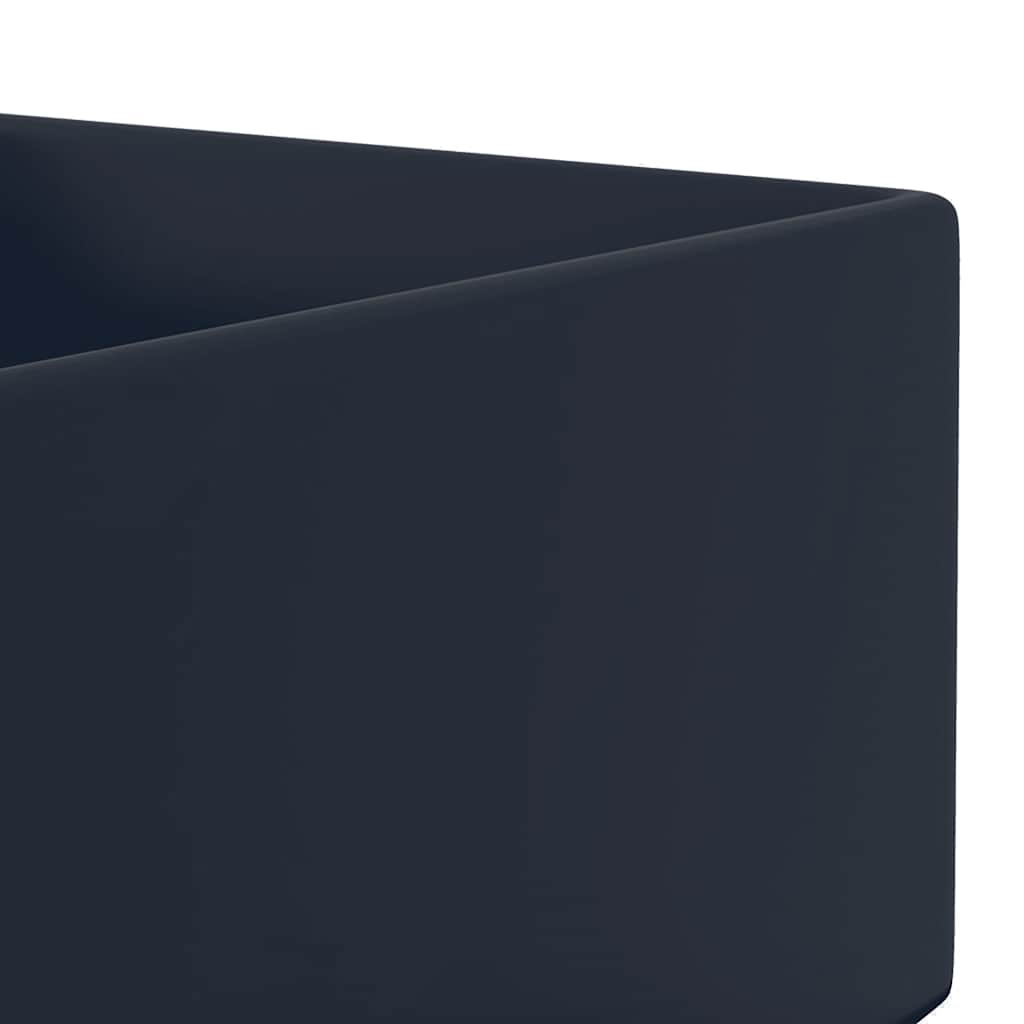 Bathroom sink, matte blue, ceramic