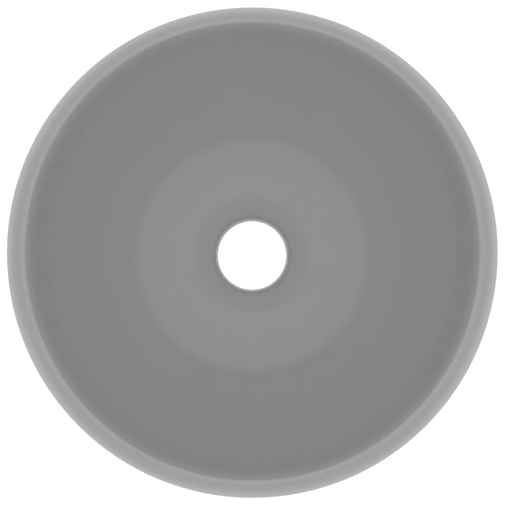 Luxury washbasin, matte gray, 40x15cm, ceramic