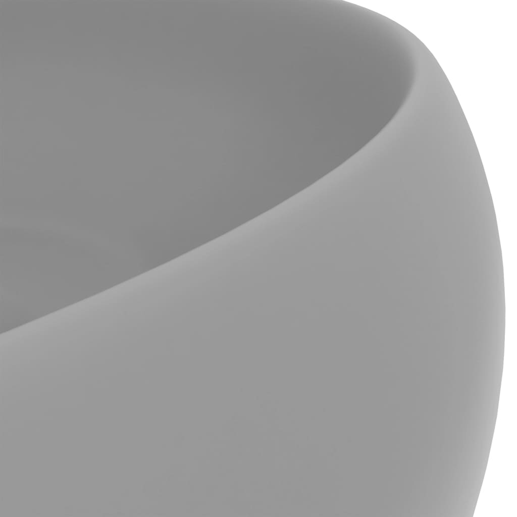 Luxury washbasin, matte gray, 40x15cm, ceramic