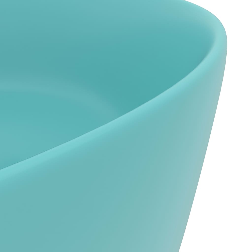Luxury basin, matte green, 40x15cm, ceramic
