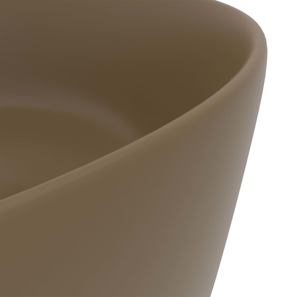Luxury washbasin, matte cream, 40x15cm, ceramic