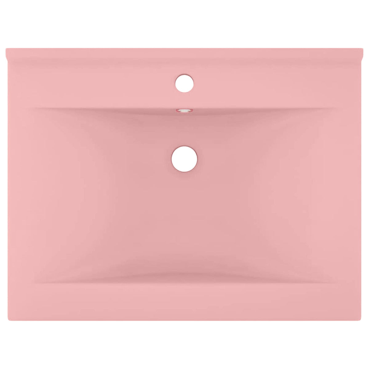 Luxury washbasin, matt pink, 60x46cm, ceramic