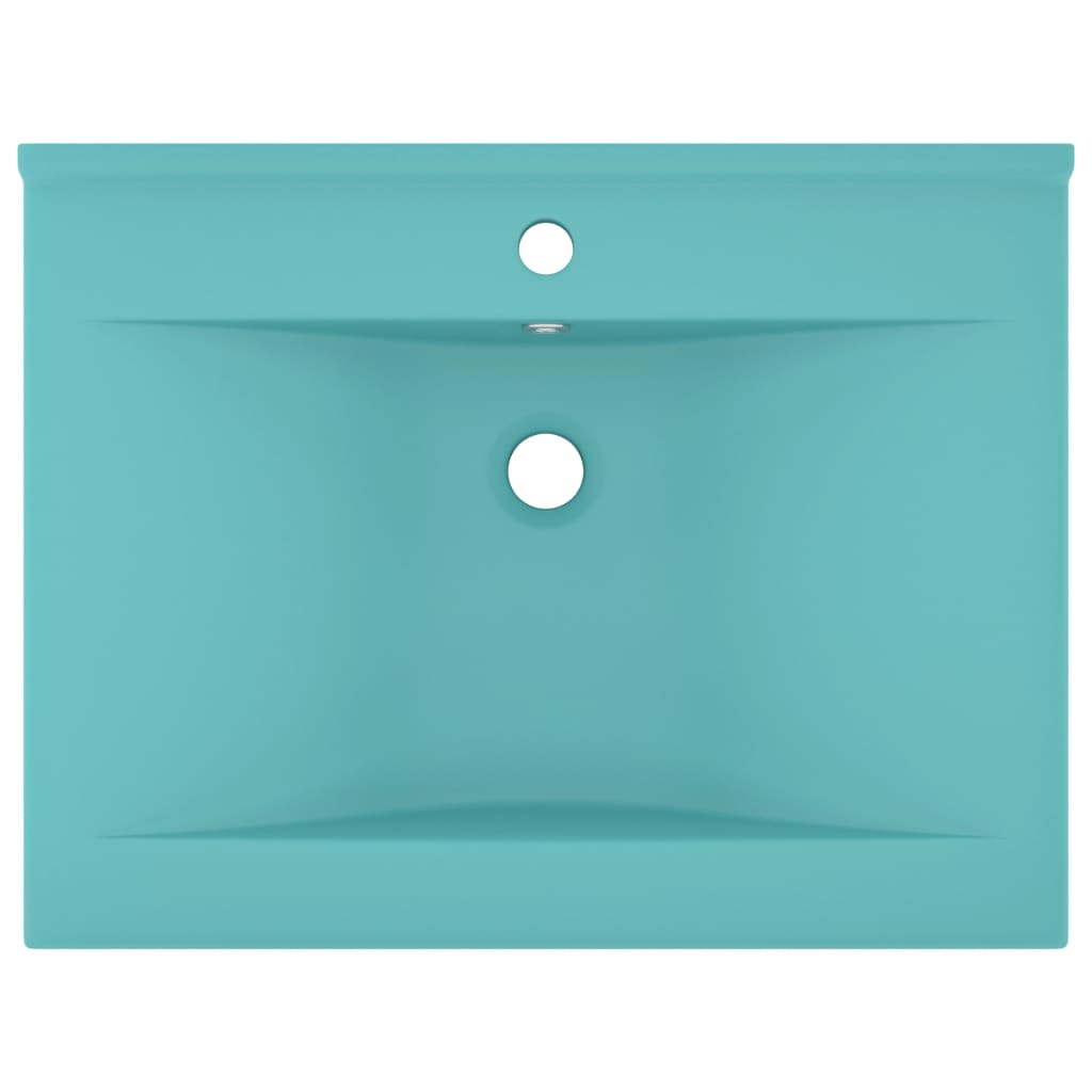 Luxury washbasin, matte green, 60x46cm, ceramic