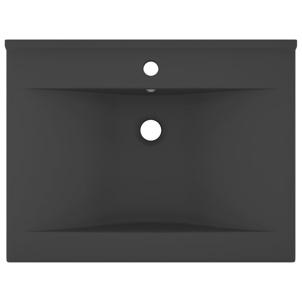 Luxury washbasin, matt grey, 60x46cm, ceramic