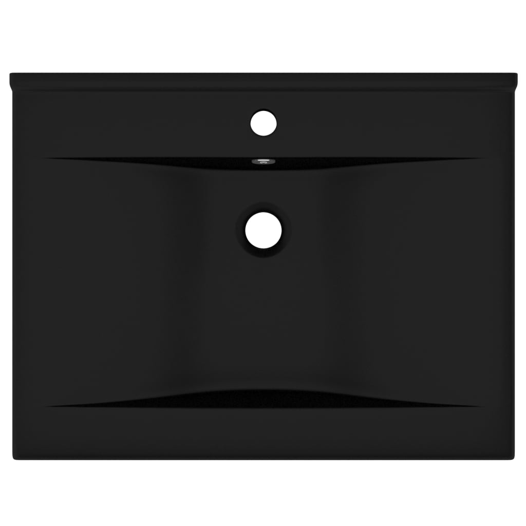 Luxury washbasin, matt black, 60x46cm, ceramic