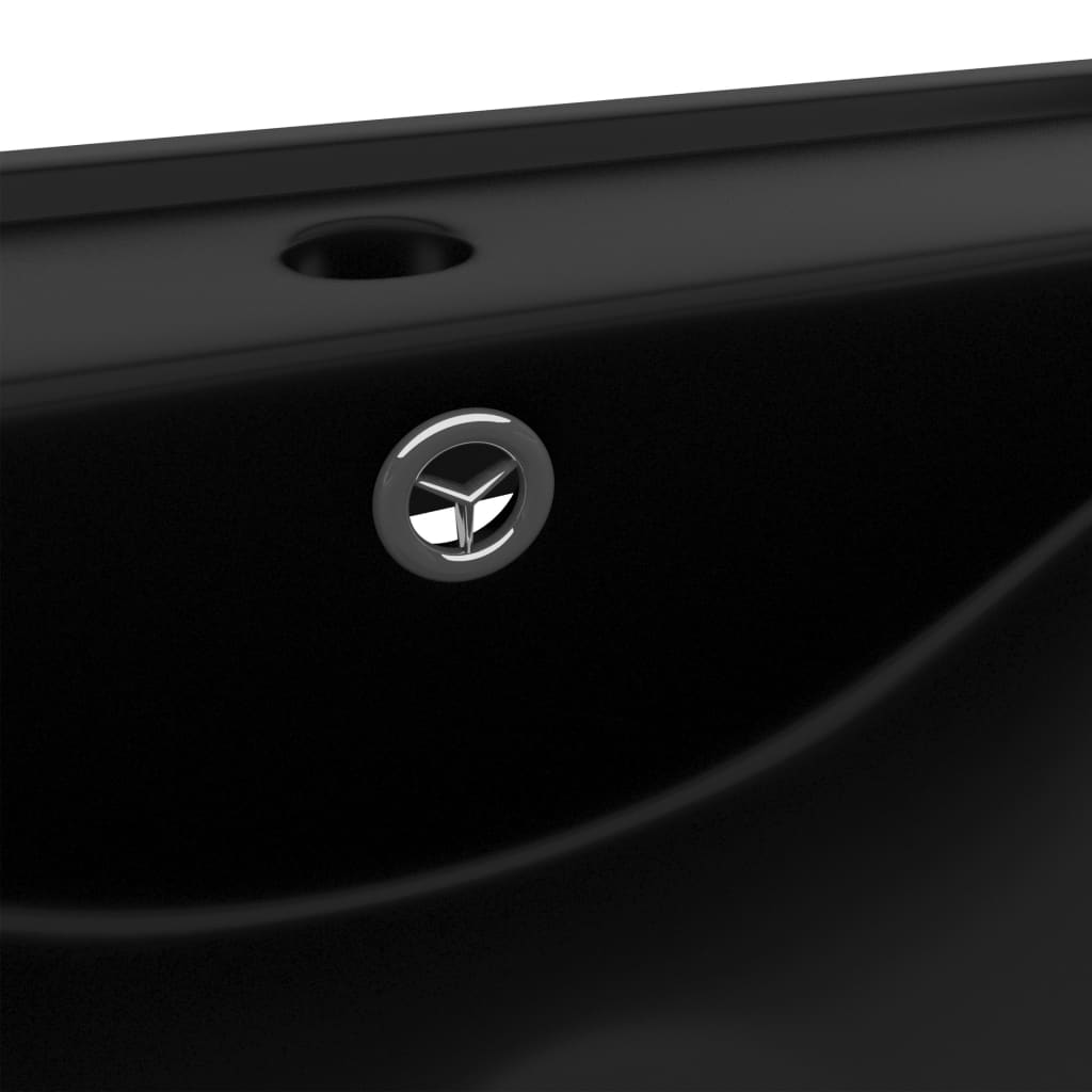 Luxury washbasin, matt black, 60x46cm, ceramic