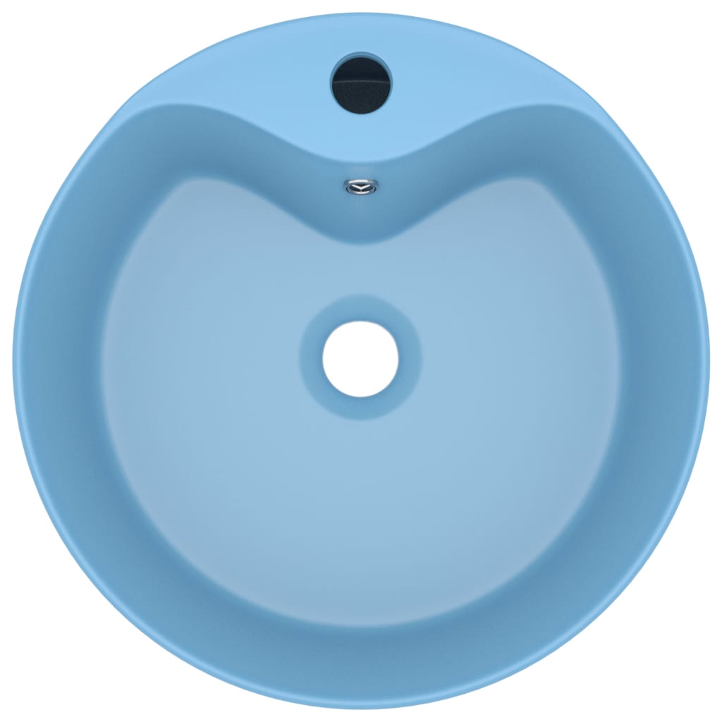 Luxury washbasin, matt blue, 36x13cm, ceramic