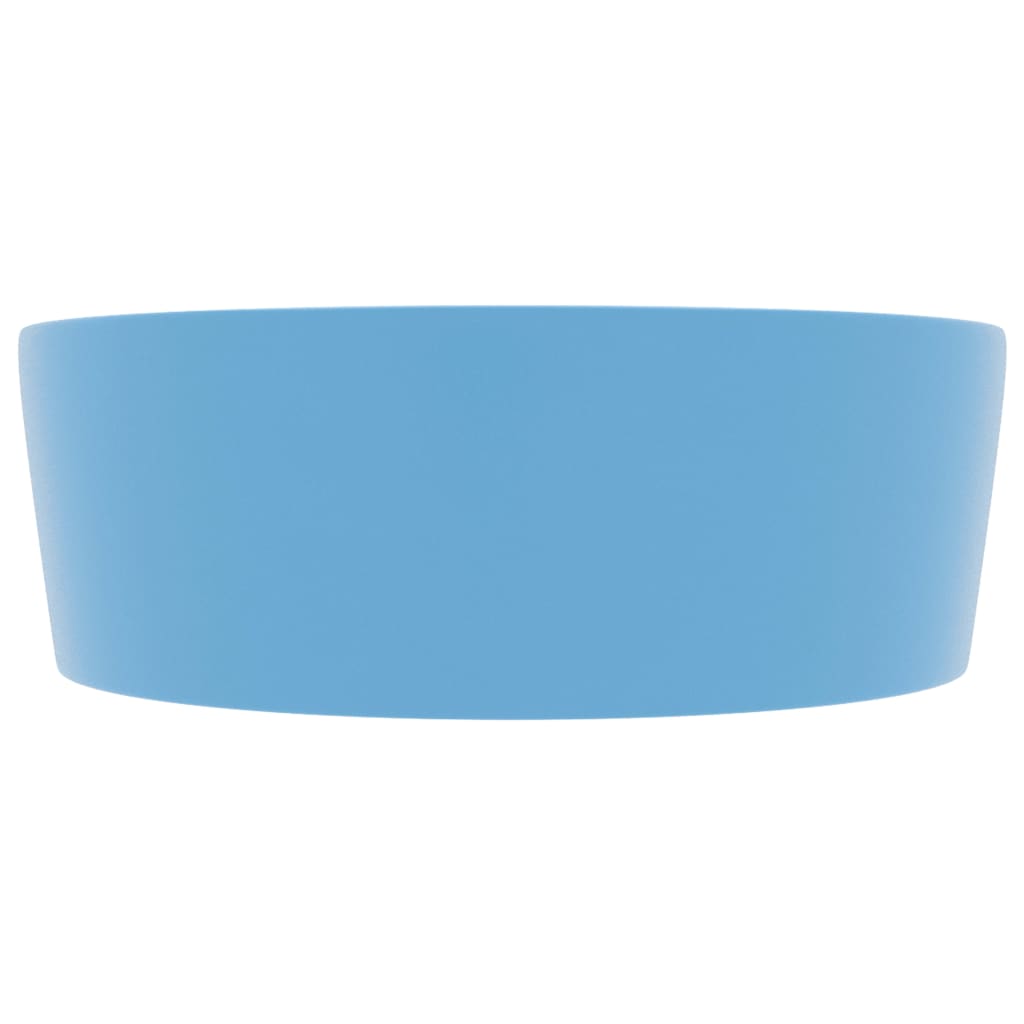 Luxury washbasin, matt blue, 36x13cm, ceramic