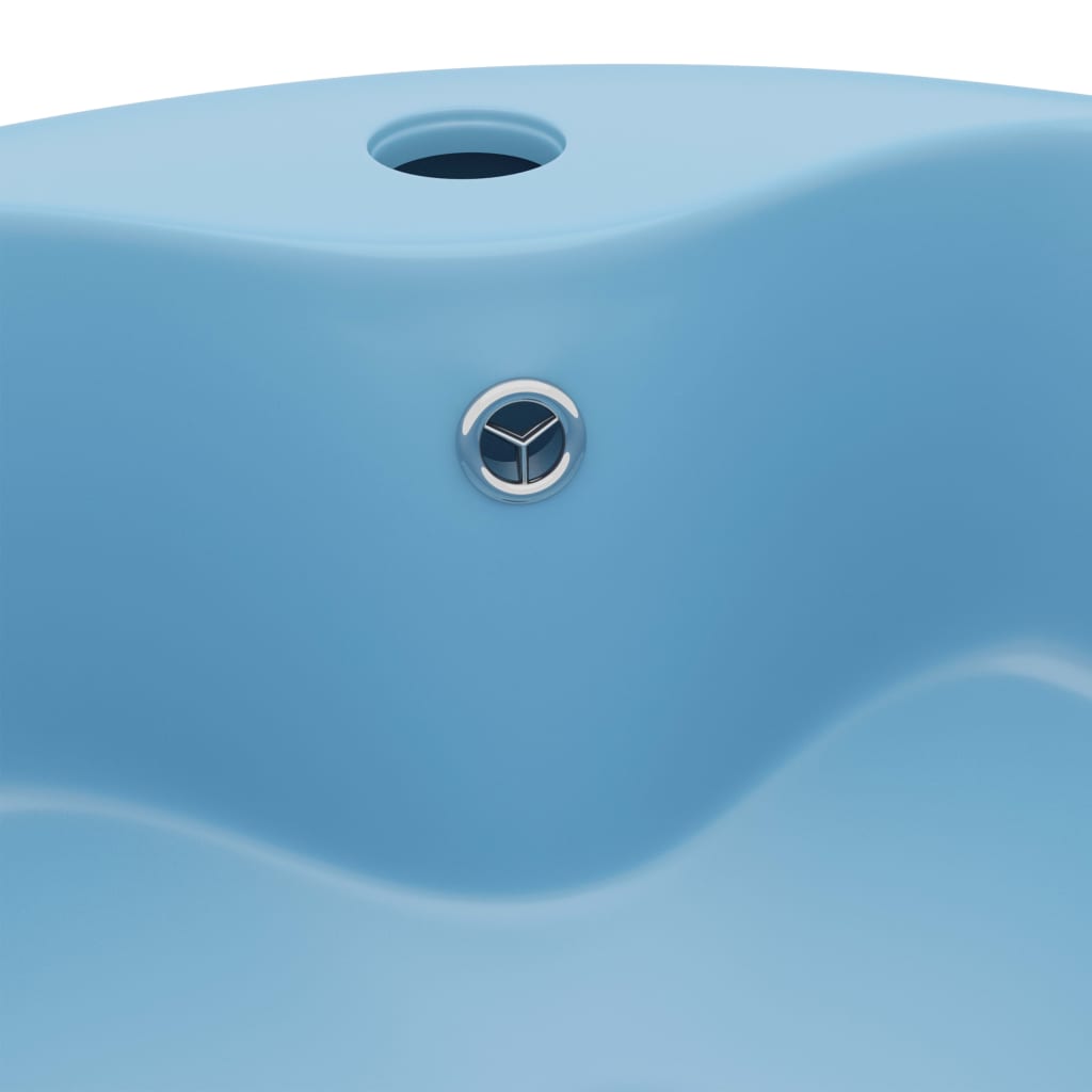 Luxury washbasin, matt blue, 36x13cm, ceramic