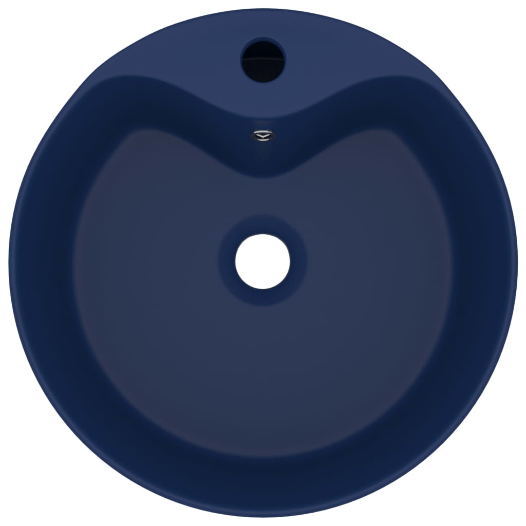 Luxury washbasin, matt blue, 36x13cm, ceramic